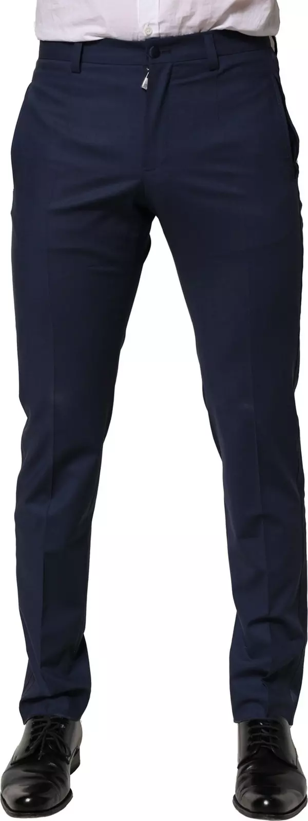 Dark Blue Wool Dress Formal Pants