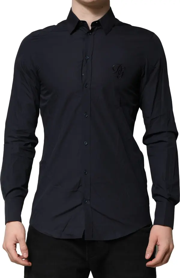 Dark Blue MARTINI Cotton Dress Formal Shirt