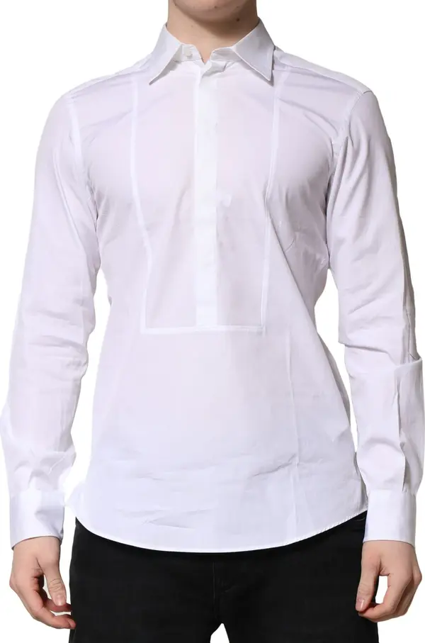 White Poplin Cotton Formal Men Dress Shirt