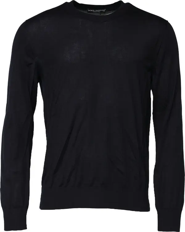 Black Long Sleeve CrewNeck Pullover Sweater