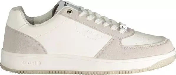 White Polyester Men Sneaker