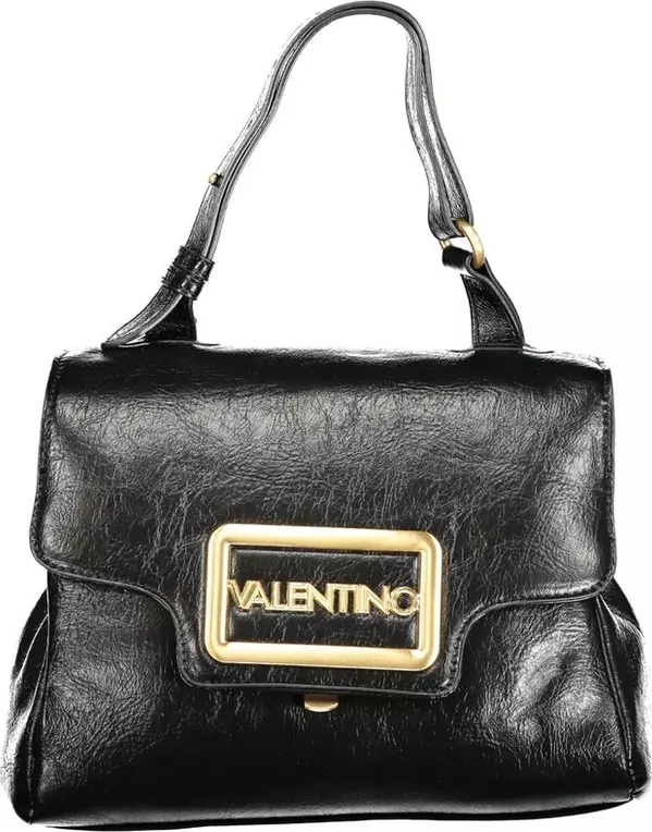 Nero Poliuretano Women Bag With Adjustable Handle