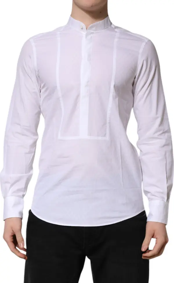 White Cotton Slim Long Sleeves Formal Shirt