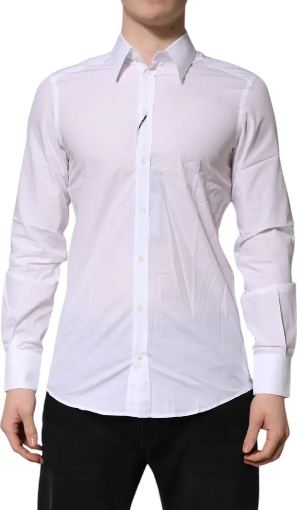 White MARTINI Long Sleeves Dress Formal Shirt