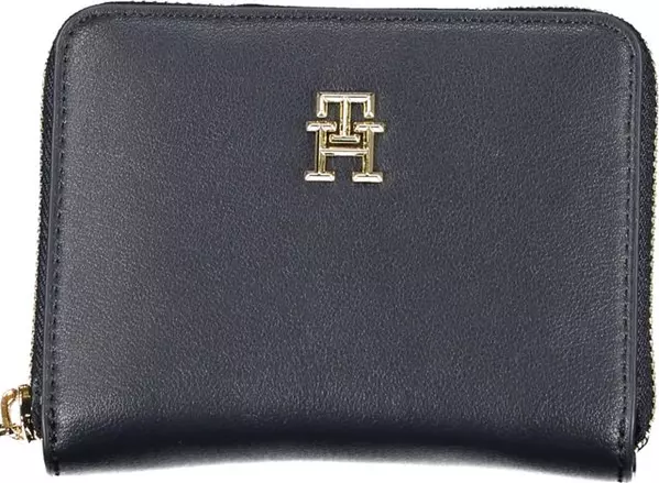 Blue Polyurethane Women Wallet
