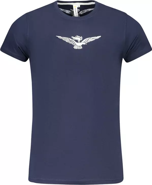 Blue Cotton Men's T-Shirt
