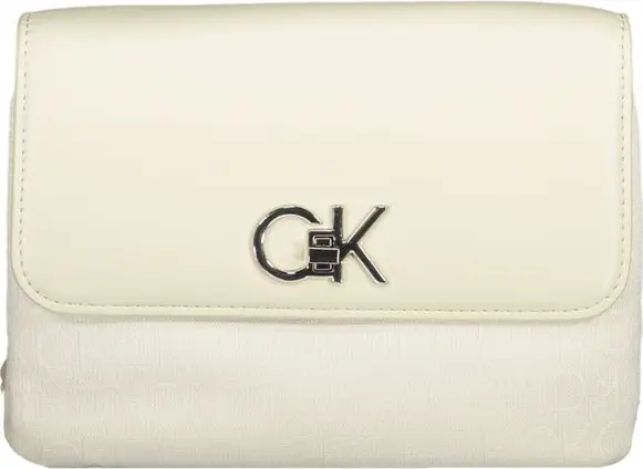 Beige Polyester Women Handbag