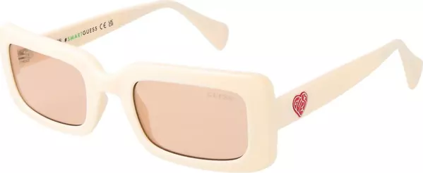 Beige Plastic Sunglasses