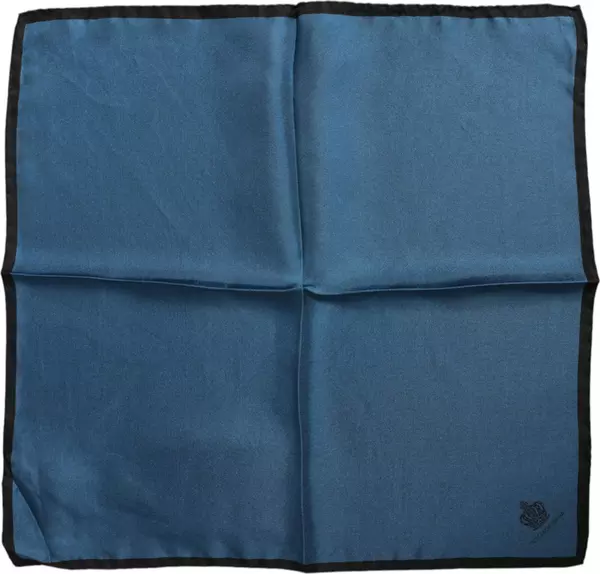 Blue DG Crown Silk Square Men Foulard Scarf