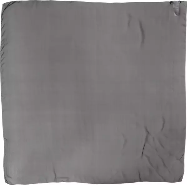 Gray Black Silk Square Women Foulard Scarf