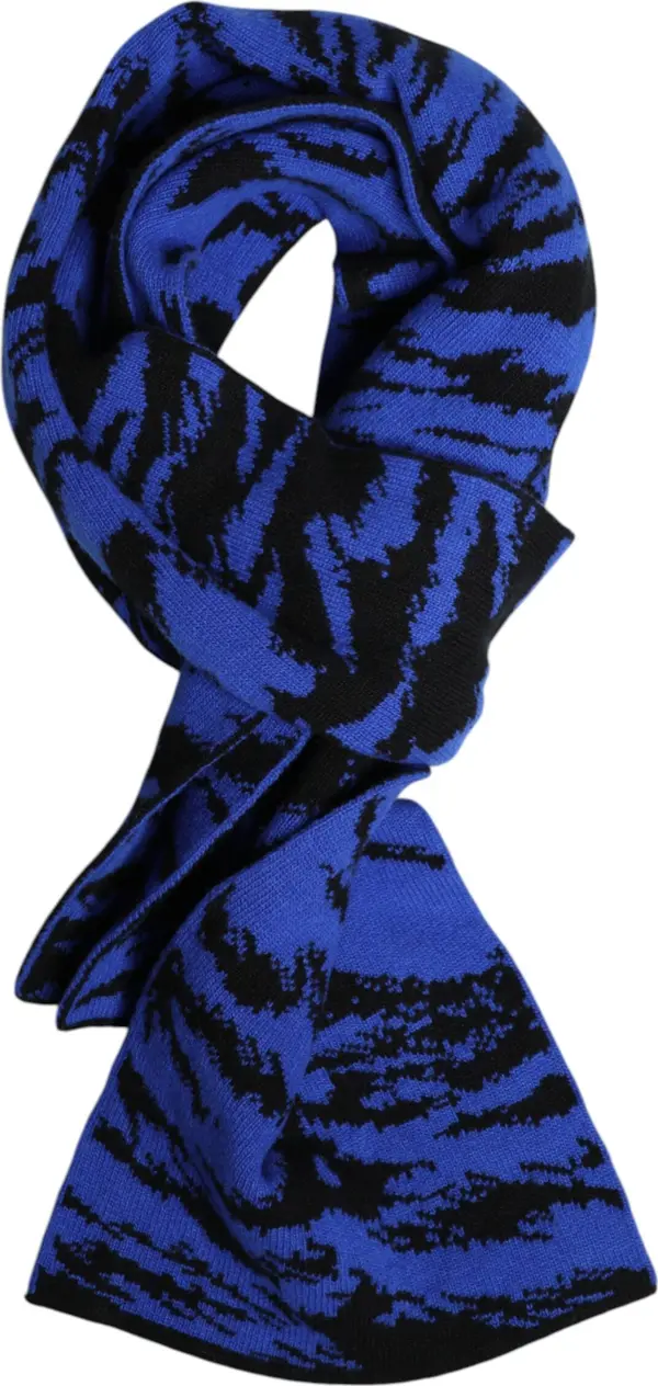 Blue Black Logo Neck Warmer Wrap Shawl Scarf