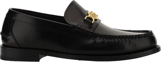 Black Calf Leather Bos Taurus Slip-On Loafers