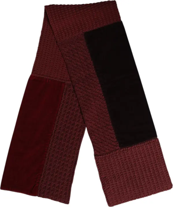 Maroon Black Neck Warmer Wrap Shawl Scarf