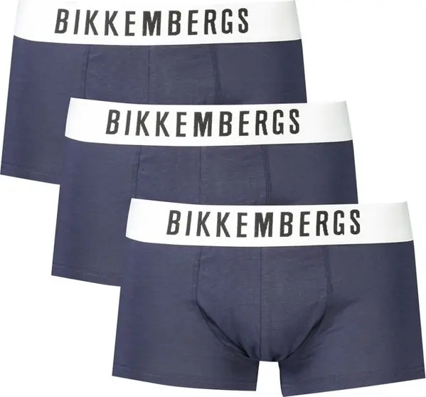 Blue Polyester Men's Boxer