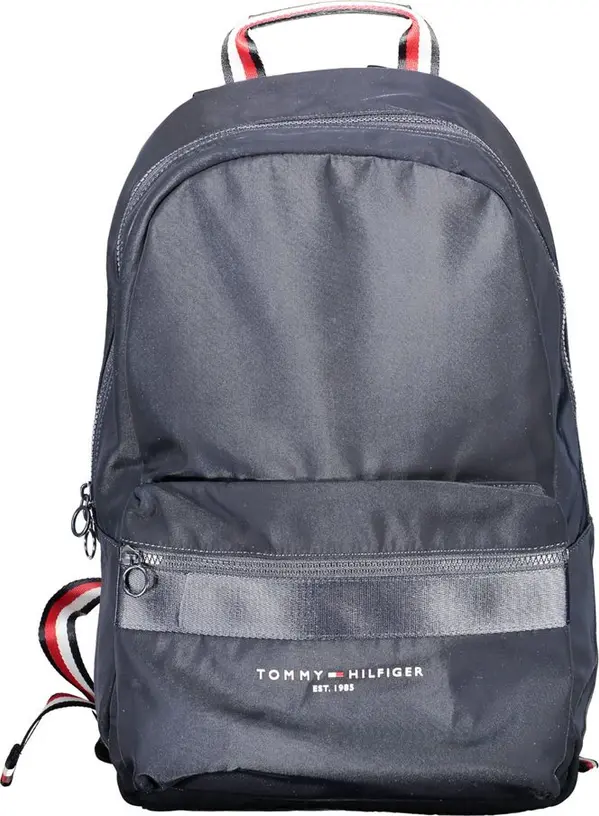 Blue Polyester Men Backpack