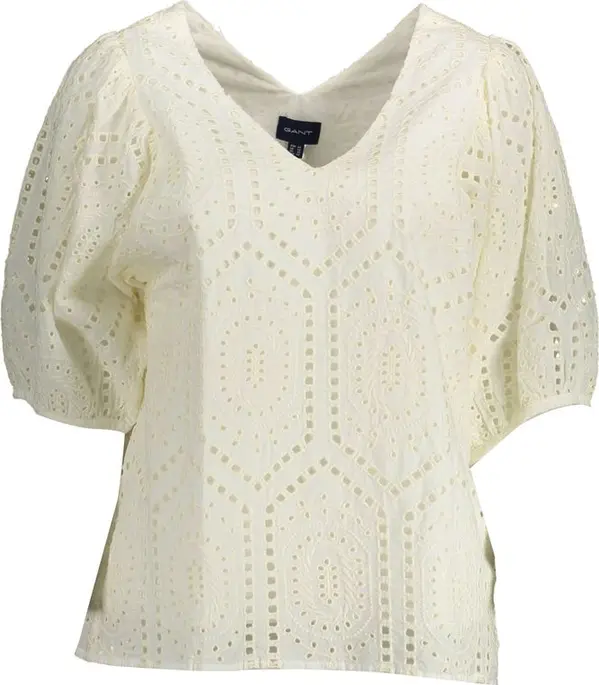 White Cotton Women T-Shirt