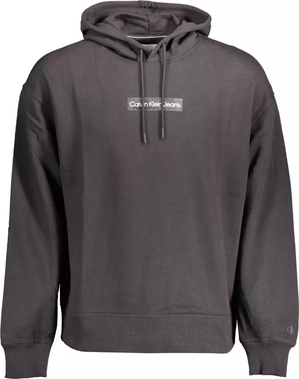 Black Cotton Men's Hoodie