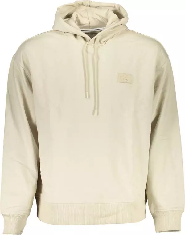 Beige Cotton Mens Sweatshirt