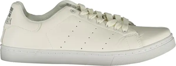 White Polyurethane Men Sneaker