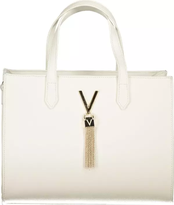 Bianco Polyurethane Women Bag