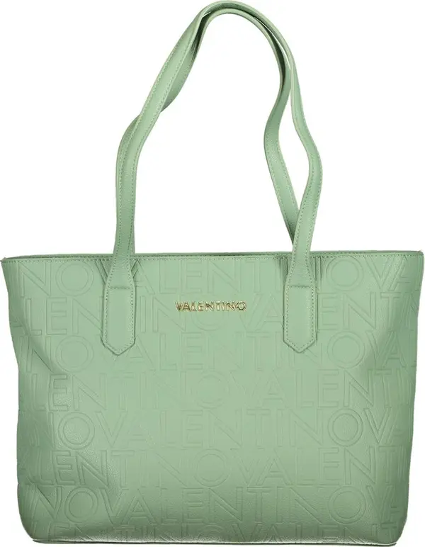 Green Polyurethane Women's Handbag