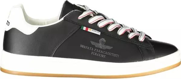 Black Polyurethane Men's Sneaker