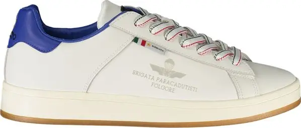 White Polyurethane Men Sneaker