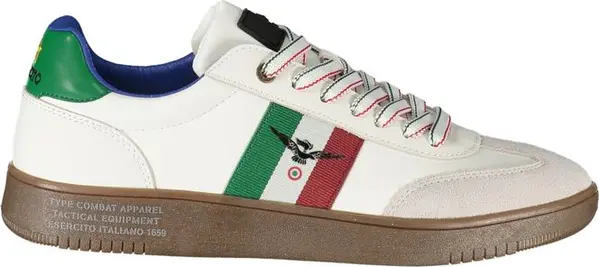 White Polyurethane Men's Sneaker