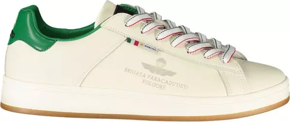 White Polyurethane Men Sneaker
