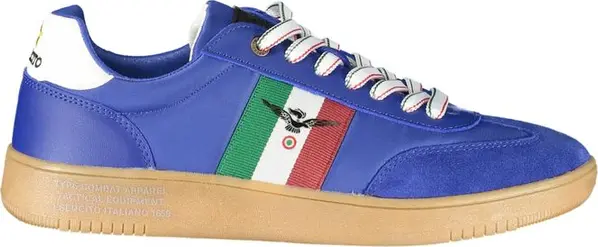 Blu Polyurethane Men Sneaker