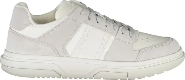 White Polyurethane Men Sneaker