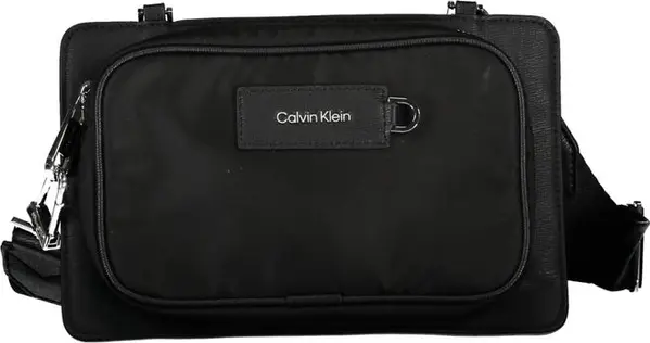 Black Polyester Men's Shoulder Bag