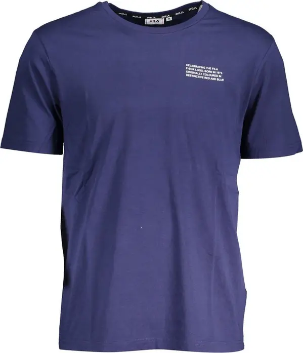 Blue Cotton Men T-Shirt