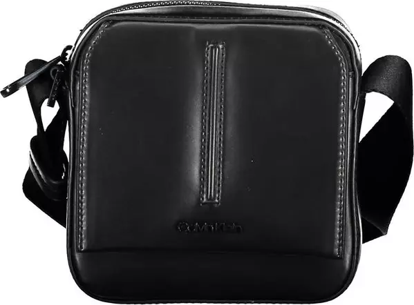 Black Polyester Men's Shoulder Bag