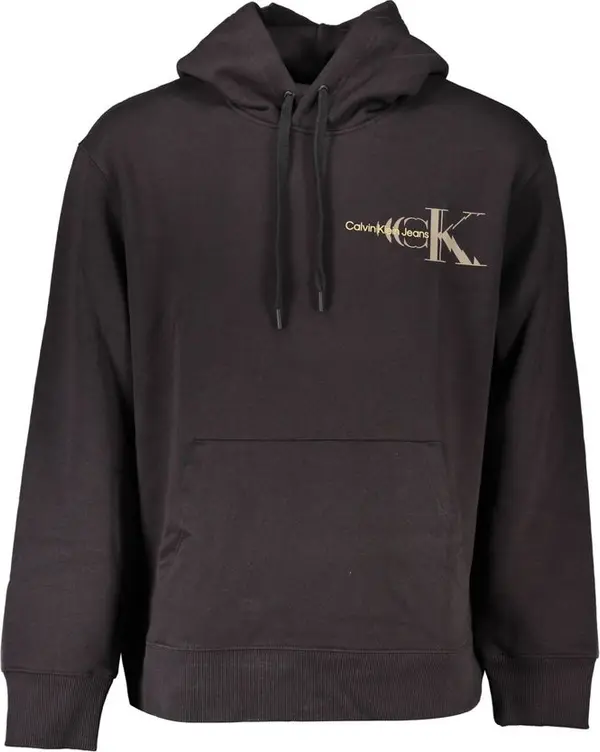 Black Cotton Men's Hoodie