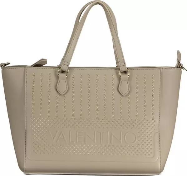 Beige Polyurethane Women's Bag