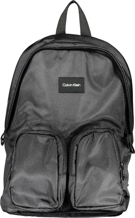 Nero Polyester Mens Backpack