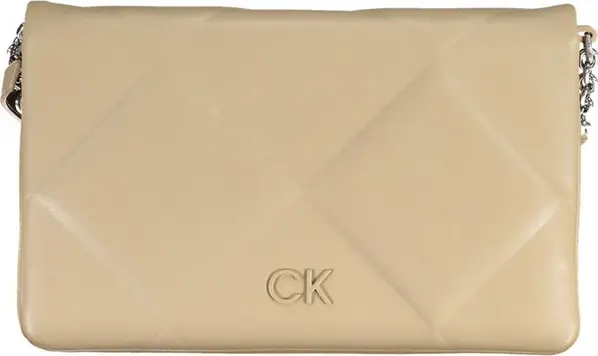 Beige Polyester Women Shoulder Bag