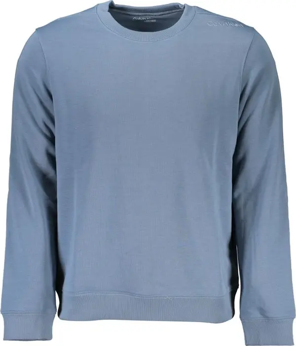 Blue Polyester Men Sweatshirt