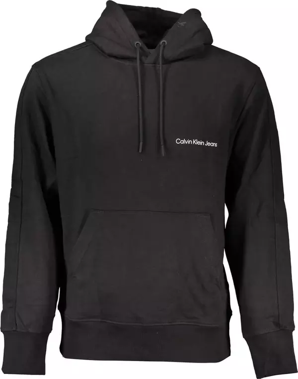 Black Cotton Men Sweater