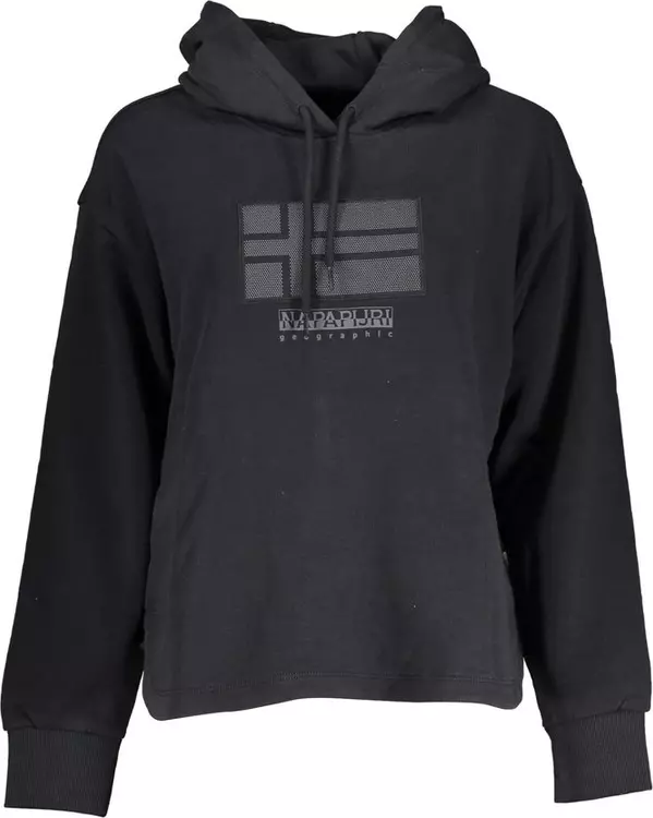 Black Cotton Women's Hoodie