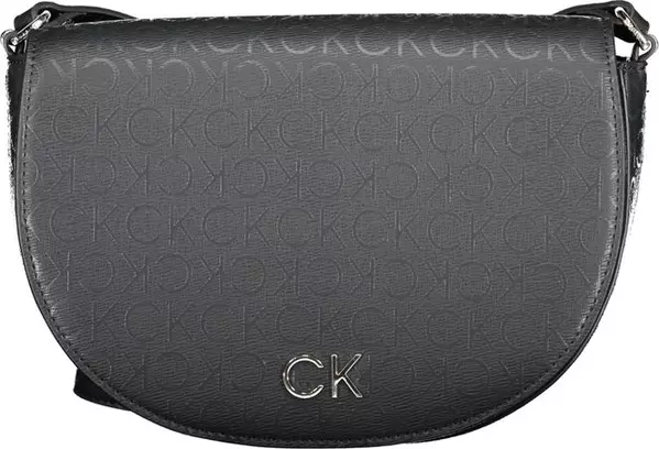 Black Polyurethane Women Shoulder Bag
