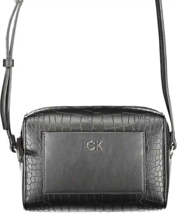Black Polyester Women Shoulder Bag