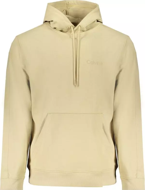 Beige Cotton Men Sweatshirt