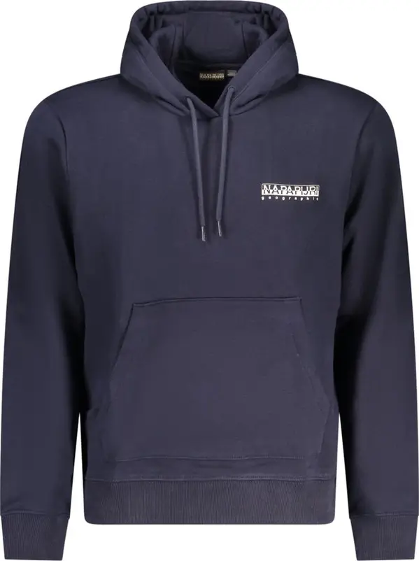 Blue Cotton Men's Hoodie