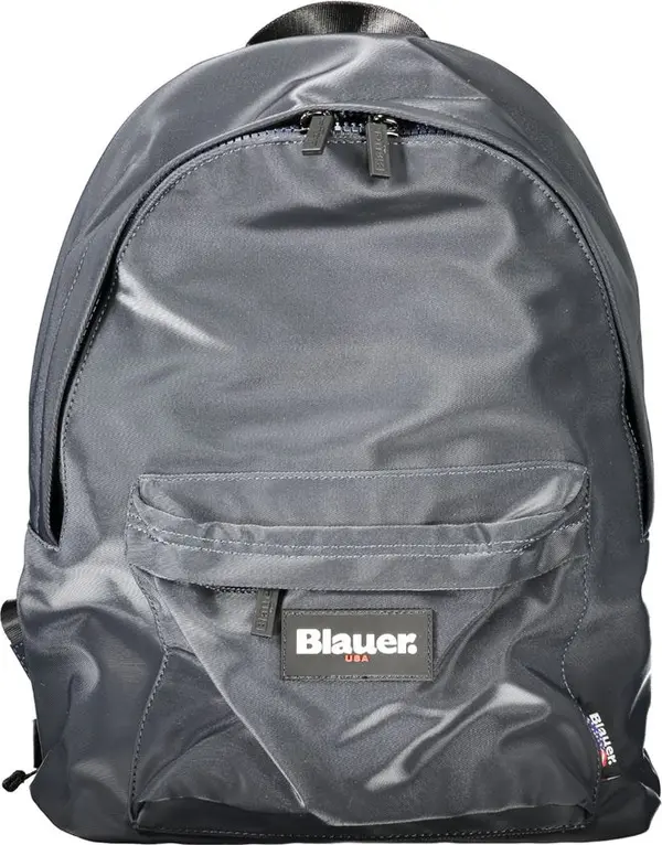 Blue Polyester Men's Backpack