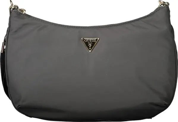 Black Polyester Women Handbag