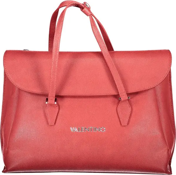 Red Polyurethane Women's Bag