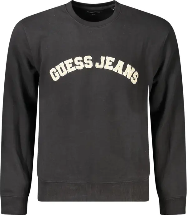 Black Cotton Men Sweatshirt