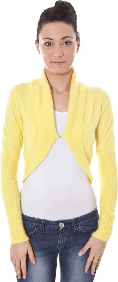 Yellow Angora Women Shrug